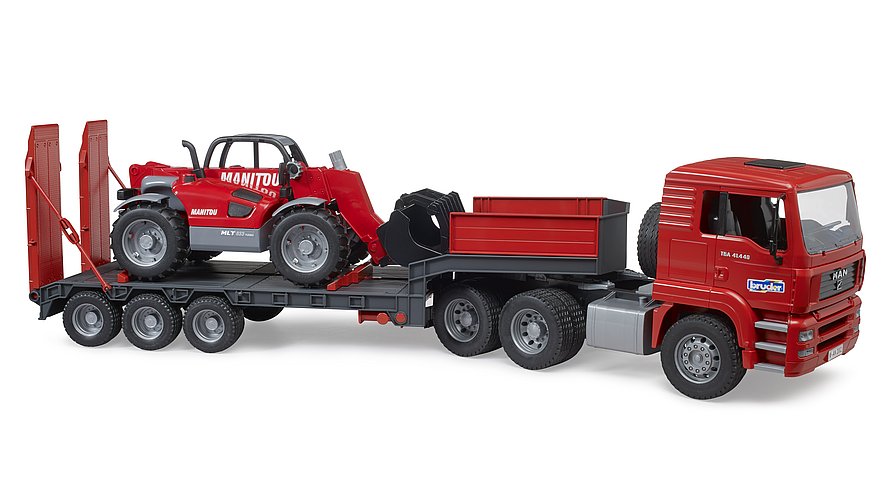 Bruder 02774 Man TGA Low Loader with Manitou