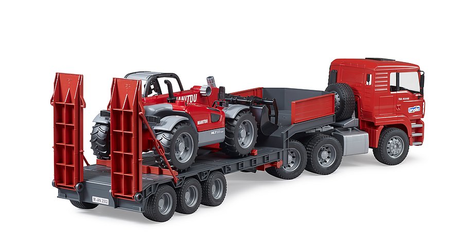 Bruder 02774 Man TGA Low Loader with Manitou