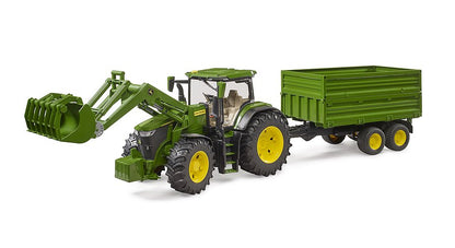 Bruder 03155 John Deere 7R 350 Tractor with Front End Loader and Tipping Trailer