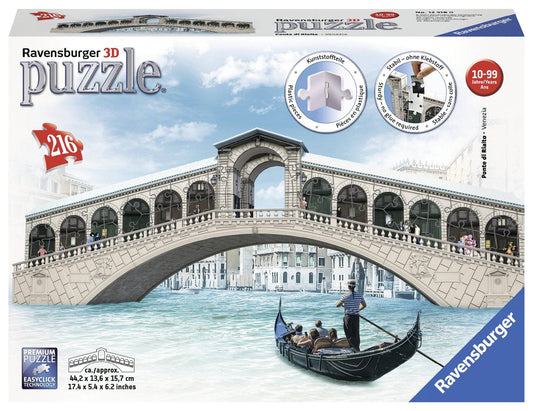 3d Puzzle 216pc - Ravensburger - Venices Rialto Bridge
