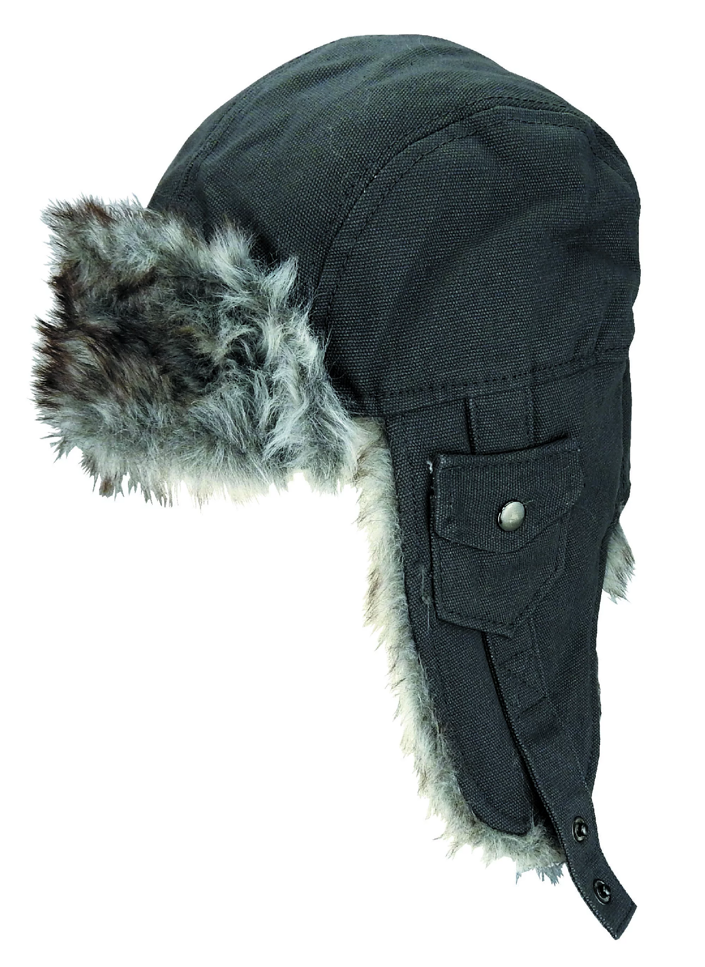 Canvas Flying Cap With Fur Lining